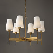 Leland 6-Light Chandelier in Aged Brass