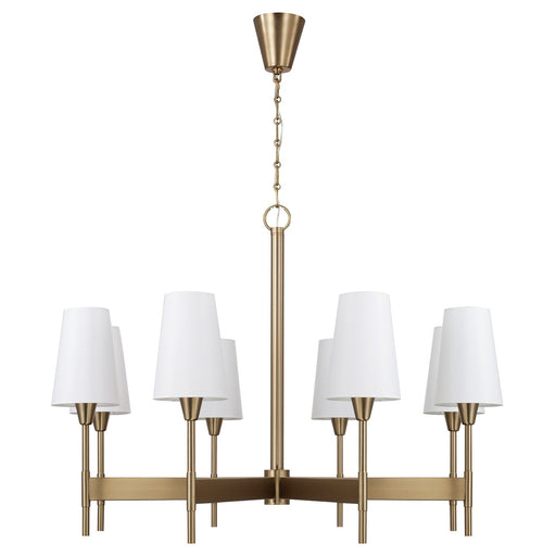 Leland 8-Light Chandelier in Aged Brass