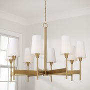 Leland 8-Light Chandelier in Aged Brass