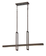 Frame 3-Light LED Linear Pendant in Hazel Bronze
