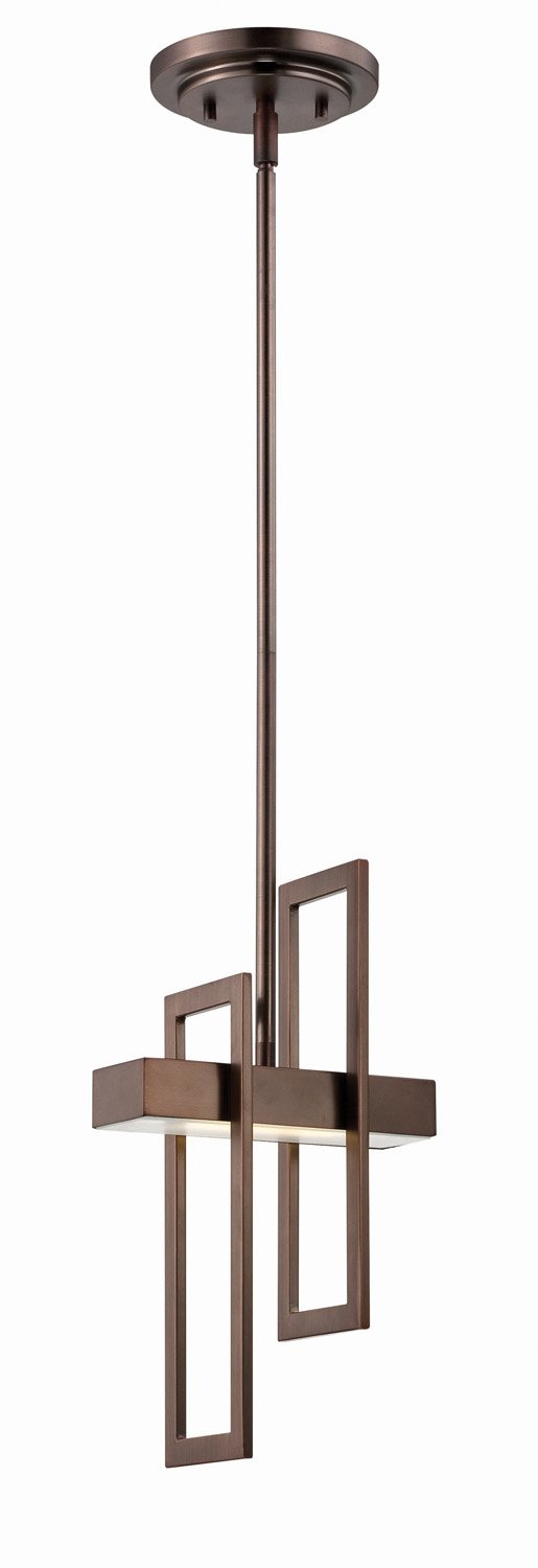 Frame LED Mini Pendant in Hazel Bronze