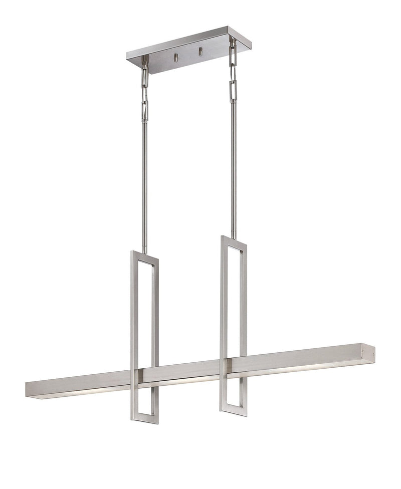 Frame 3-Light LED Linear Pendant in Brushed Nickel