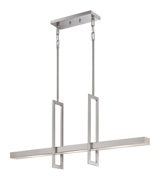 Frame 3-Light LED Linear Pendant in Brushed Nickel