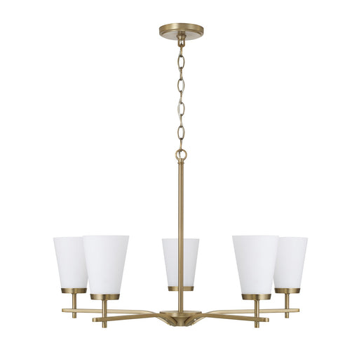 Drake 5-Light Chandelier in Aged Brass
