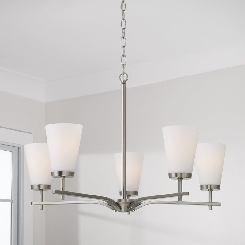 Drake 5-Light Chandelier in Brushed Nickel