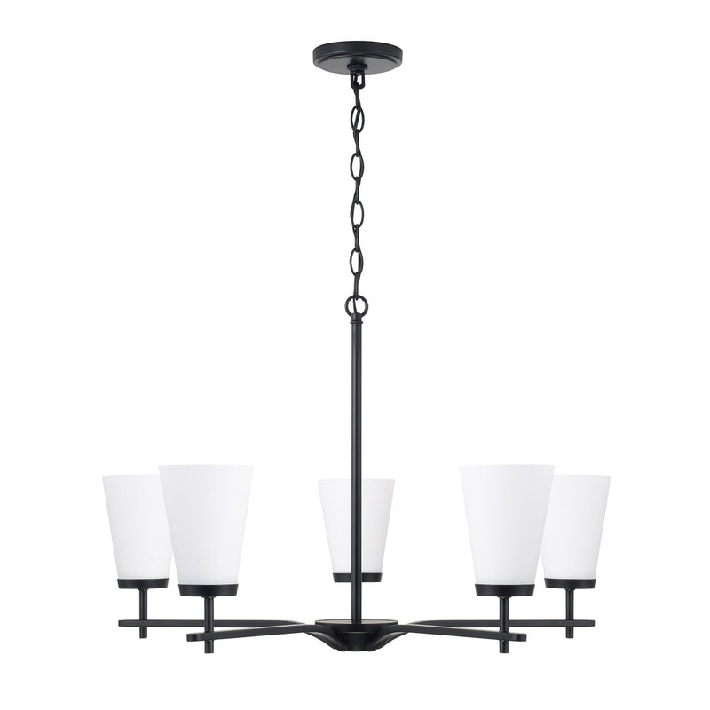 Drake 5-Light Chandelier in Matte Black