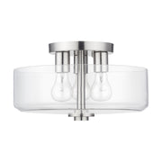 Whitworth 3-Light Semi-Flush Mount in Brushed Nickel