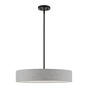 Elmhurst 4-Light Drum Pendant in Black