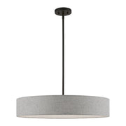Elmhurst 5-Light Large Drum Pendant in Black