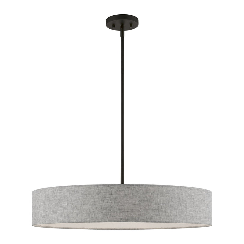 Elmhurst 5-Light Large Drum Pendant in Black