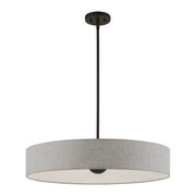 Elmhurst 5-Light Large Drum Pendant in Black