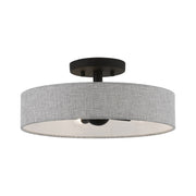 Elmhurst 14" 4-Light Semi-Flush Mount in Black