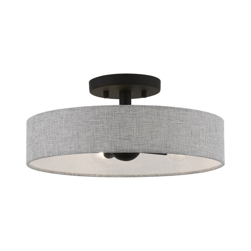 Elmhurst 14" 4-Light Semi-Flush Mount in Black