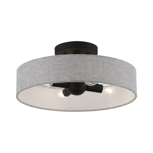 Elmhurst 14" 4-Light Semi-Flush Mount in Black