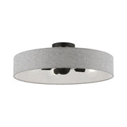 Elmhurst 22" 4-Light Semi-Flush Mount in Black