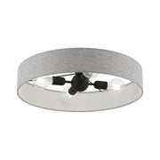 Elmhurst 22" 4-Light Semi-Flush Mount in Black