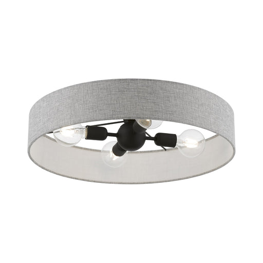 Elmhurst 22" 4-Light Semi-Flush Mount in Black