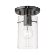 Munich Semi-Flush Mount in Black Chrome