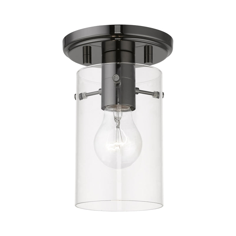 Munich Semi-Flush Mount in Black Chrome