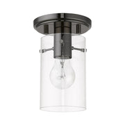 Munich Semi-Flush Mount in Black Chrome