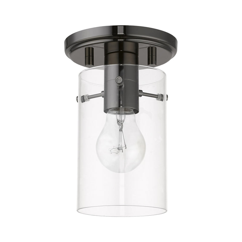 Munich Semi-Flush Mount in Black Chrome
