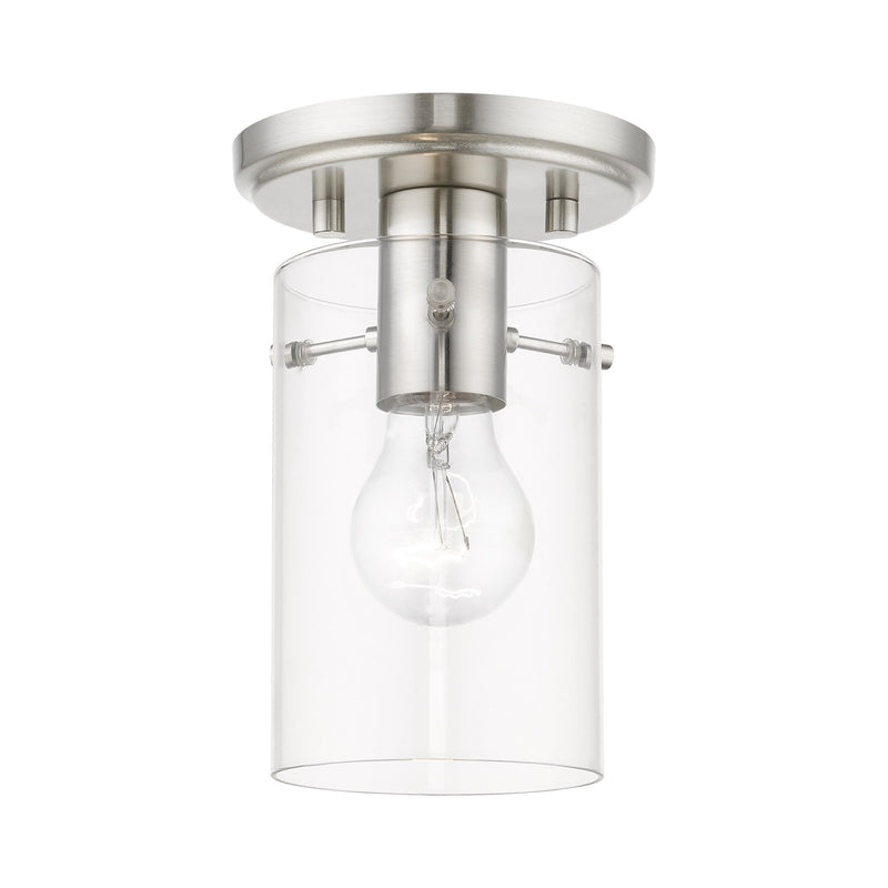 Munich Semi-Flush Mount in Brushed Nickel