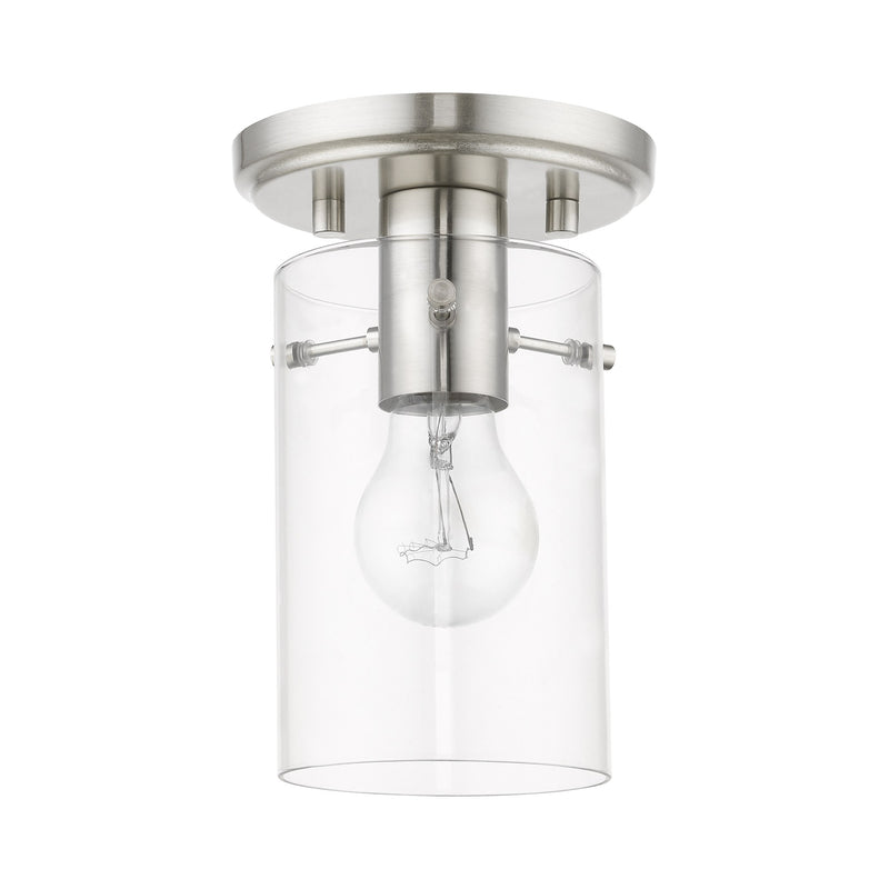 Munich Semi-Flush Mount in Brushed Nickel
