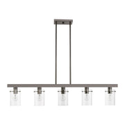 Munich 5-Light Linear Chandelier in Black Chrome