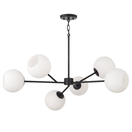 Atlas 6-Light Chandelier in Matte Black