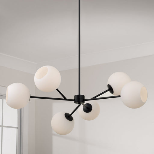 Atlas 6-Light Chandelier in Matte Black