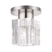 Rotterdam Crystal Semi-Flush Mount in Polished Nickel