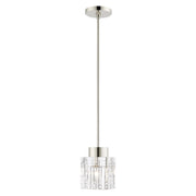 Rotterdam Crystal Mini Pendant in Polished Nickel