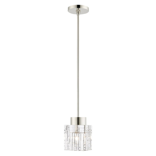 Rotterdam Crystal Mini Pendant in Polished Nickel