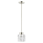 Rotterdam Crystal Mini Pendant in Polished Nickel