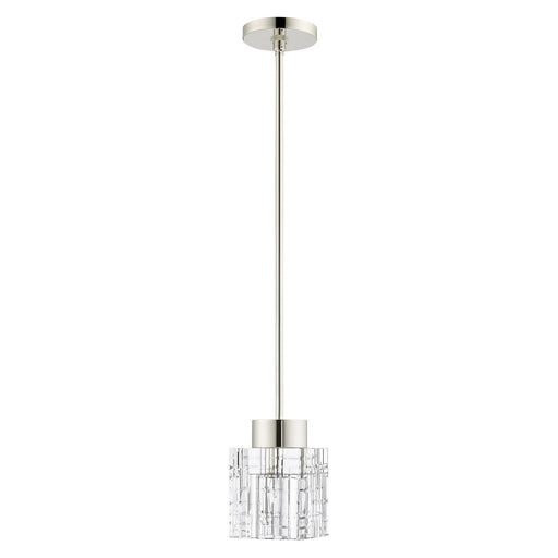 Rotterdam Crystal Mini Pendant in Polished Nickel