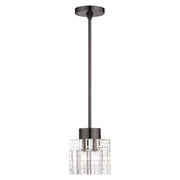 Rotterdam Crystal Mini Pendant in Black Chrome