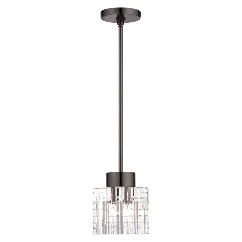 Rotterdam Crystal Mini Pendant in Black Chrome