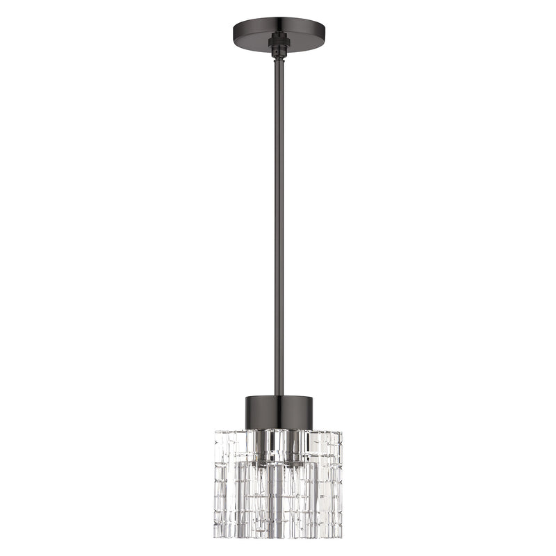 Rotterdam Crystal Mini Pendant in Black Chrome