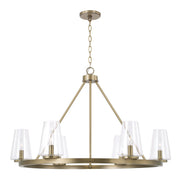Aaron 6-Light Chandelier in Aged Brass