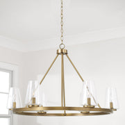 Aaron 6-Light Chandelier in Aged Brass