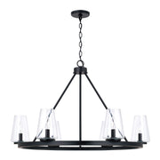 Aaron 6-Light Chandelier in Matte Black