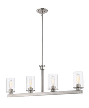 Savannah 4 Light 40" Linear Pendant in Brushed Nickel