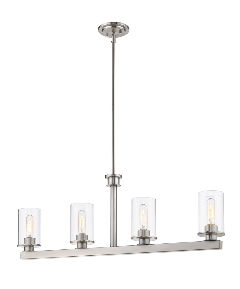 Savannah 4 Light 40" Linear Pendant in Brushed Nickel