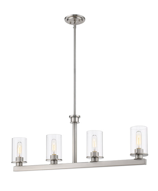 Savannah 4 Light 40" Linear Pendant in Brushed Nickel