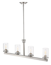 Savannah 4 Light 40" Linear Pendant in Brushed Nickel