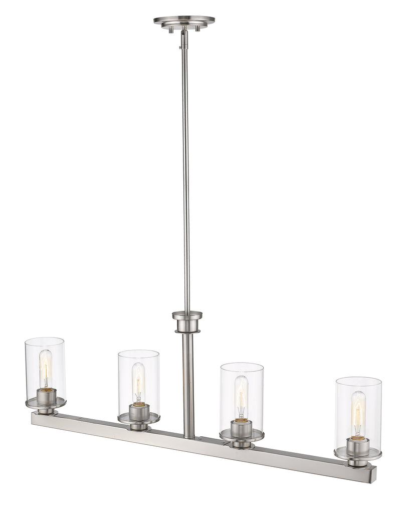 Savannah 4 Light 40" Linear Pendant in Brushed Nickel