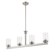 Savannah 4 Light 40" Linear Pendant in Brushed Nickel