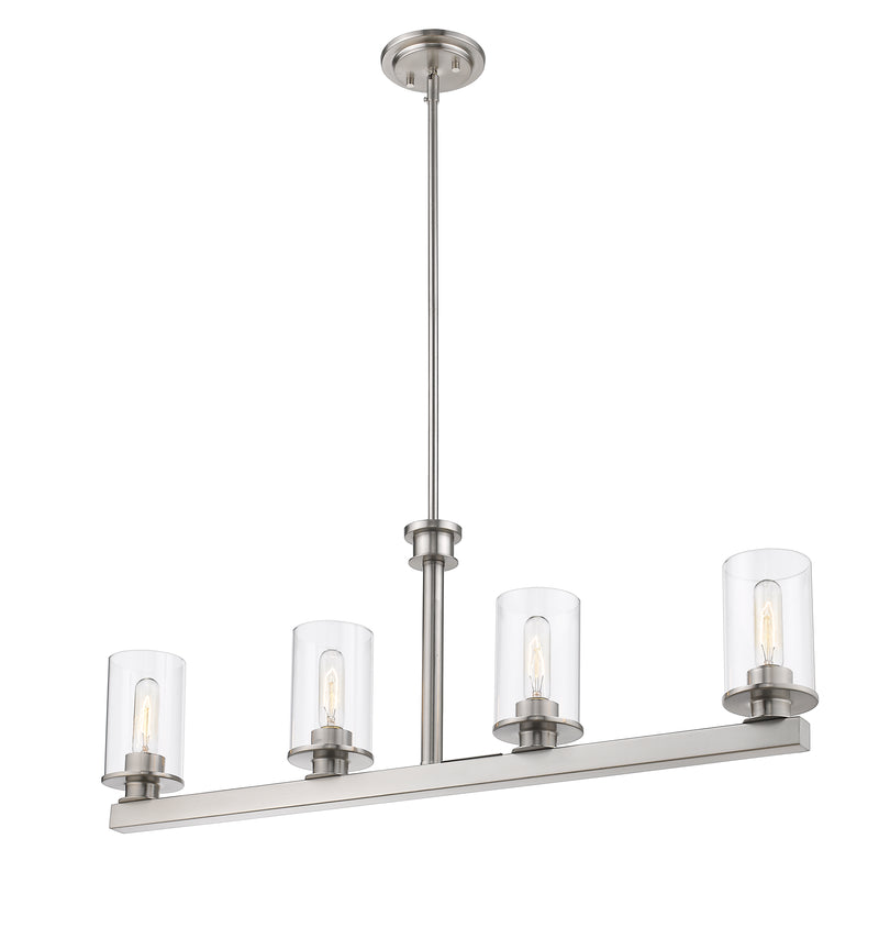 Savannah 4 Light 40" Linear Pendant in Brushed Nickel