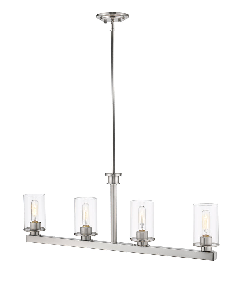 Savannah 4 Light 40" Linear Pendant in Brushed Nickel