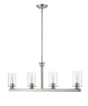 Savannah 4 Light 40" Linear Pendant in Brushed Nickel